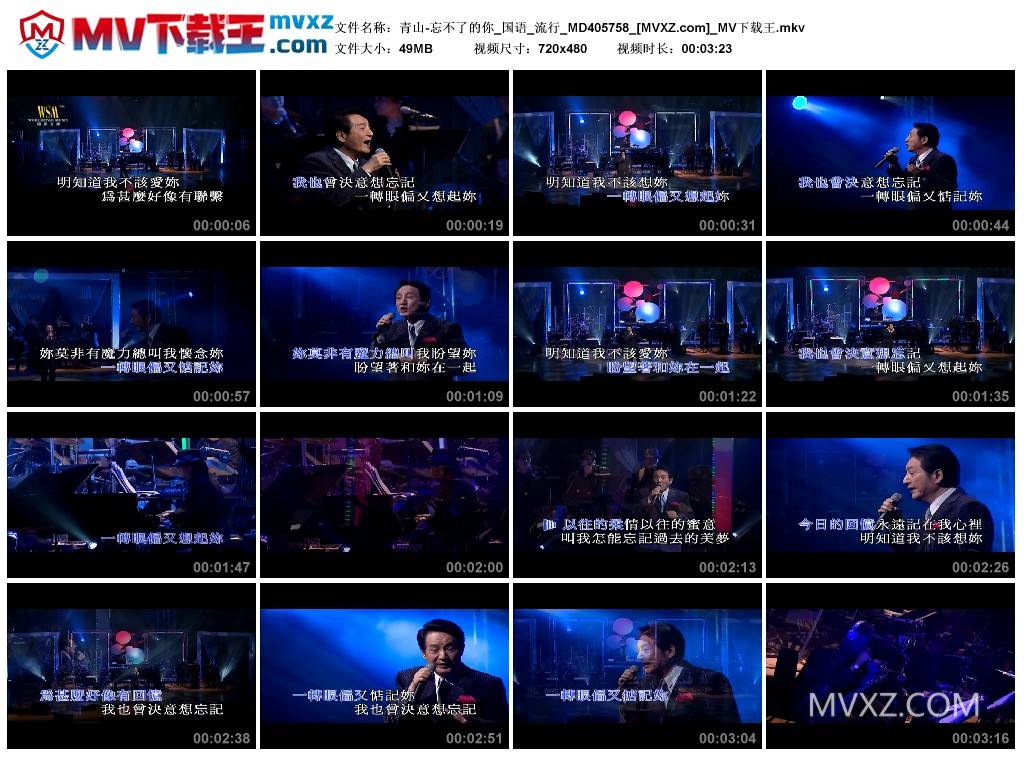 青山-忘不了的你_国语_流行_MD405758